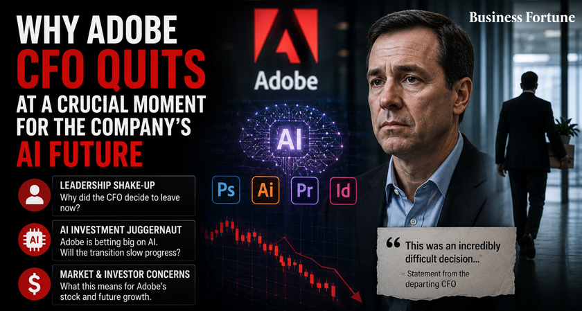 Why Adobe CFO Quits at a Crucial Moment for the Company's AI Future